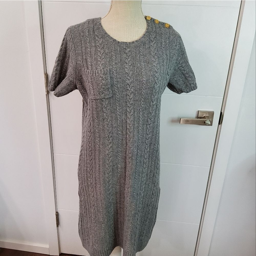 Brooks Brothers Cable Knit Mini Dress Size L (Fit M)